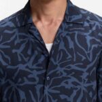 BOSS MEN'S RAYER_M SHORT SLEEVE SHIRT IN REGULAR FIT DARK BLUE - Image 3