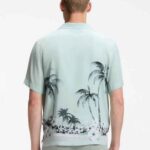BOSS MEN'S RAYER_M SHORT SLEEVE SHIRT IN REGULAR FIT TURQUOISE/AQUA - Image 2