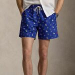 POLO RALPH LAUREN 14.5-CM TRAVELLER SWIMMING TRUNK BLUE NEUTICAL MARINE