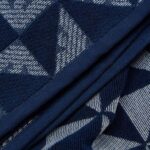 EMPORIO ARMANI ESSENTIAL TERRY BEACH TOWEL WITH ALL OVER LOGO BLUE - Image 3