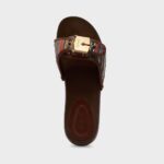 SCHOOL WOMEN'S SANDALS PESCURA HEELS BROWN/MULTI - Image 4