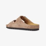 SCHOLL MEN'S WILL FLIPPERS LEATHER SUEDE TAUPE - Image 3