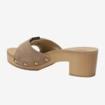 SCHOOL WOMEN'S PESCURA IBIZA LEATHER SUEDE DARK BEIGE - Image 2