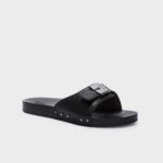 SCHOLL MEN'S PERSCURA FLAT FLEX LEATHER FULL GRAIN ALL BLACK - Image 3