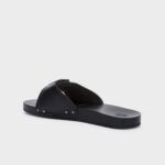 SCHOLL MEN'S PERSCURA FLAT FLEX LEATHER FULL GRAIN ALL BLACK - Image 4