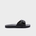 SCHOLL MEN'S PERSCURA FLAT FLEX LEATHER FULL GRAIN ALL BLACK