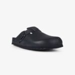 SCHOLL MEN'S OLIVIER  LEATHER CLOG BLACK - Image 3