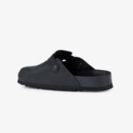 SCHOLL MEN'S OLIVIER  LEATHER CLOG BLACK - Image 4