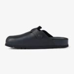 SCHOLL MEN'S OLIVIER  LEATHER CLOG BLACK - Image 5