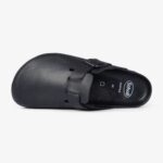 SCHOLL MEN'S OLIVIER  LEATHER CLOG BLACK - Image 6