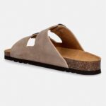 SCHOLL MEN'S JULIEN LEATHERS SUEDE SLIPPER DARK BEIGE - Image 2