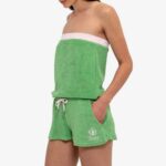 JUICY COUTURE WOMEN'S TERRY TOWELLING BANDEAU ROMPER PEPPE - Image 3