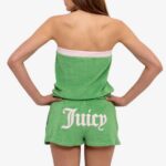 JUICY COUTURE WOMEN'S TERRY TOWELLING BANDEAU ROMPER PEPPE - Image 4