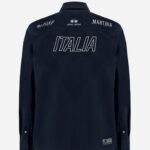 LA MARTINA MEN'S LONG SLEEVED POPLIN SHIRT ITALIA EDITION NAVY - Image 3