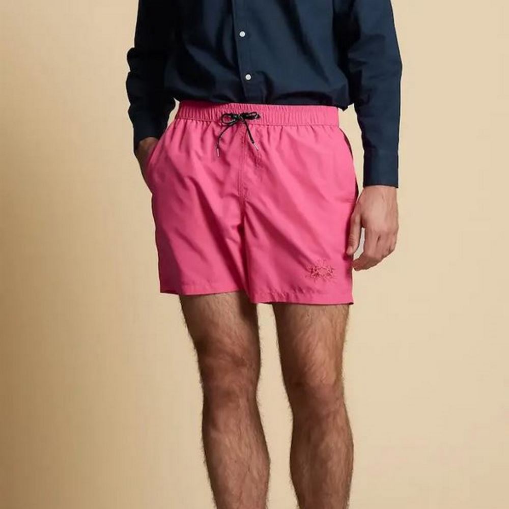 MCM001-PL115-05111-1 LA MARTINA REGULAR FIT MEN'S SWIM FANDANGO PINK - Image 1