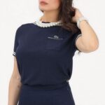 LACOSTE WOMEN'S FRENCH MADE SHORT SLEEVE T-SHIRT BLUE